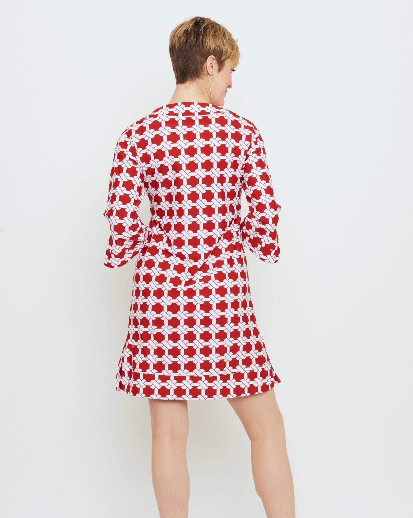 Lakena Tunic Dress in Red Nautical Knots